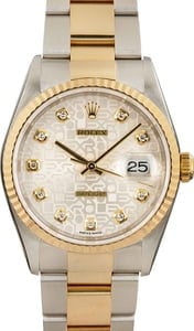 Pre Owned Rolex Datejust 16233 Jubilee Diamond Dial