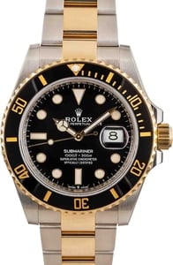 Rolex Submariner Pre-Owned Steel & 18k Yellow Gold 41MM Black Dial, B&P (2021)